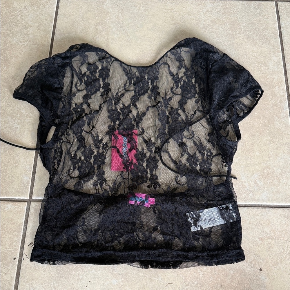 Edikted Black Lace Blouse